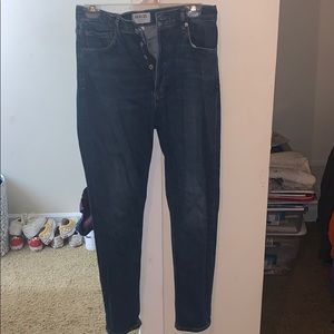 Dark denim Agolde straight leg jeans